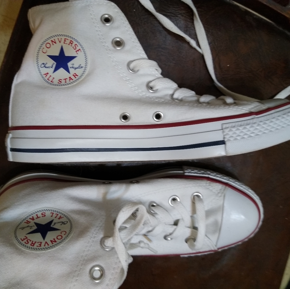 White high top All Star converse